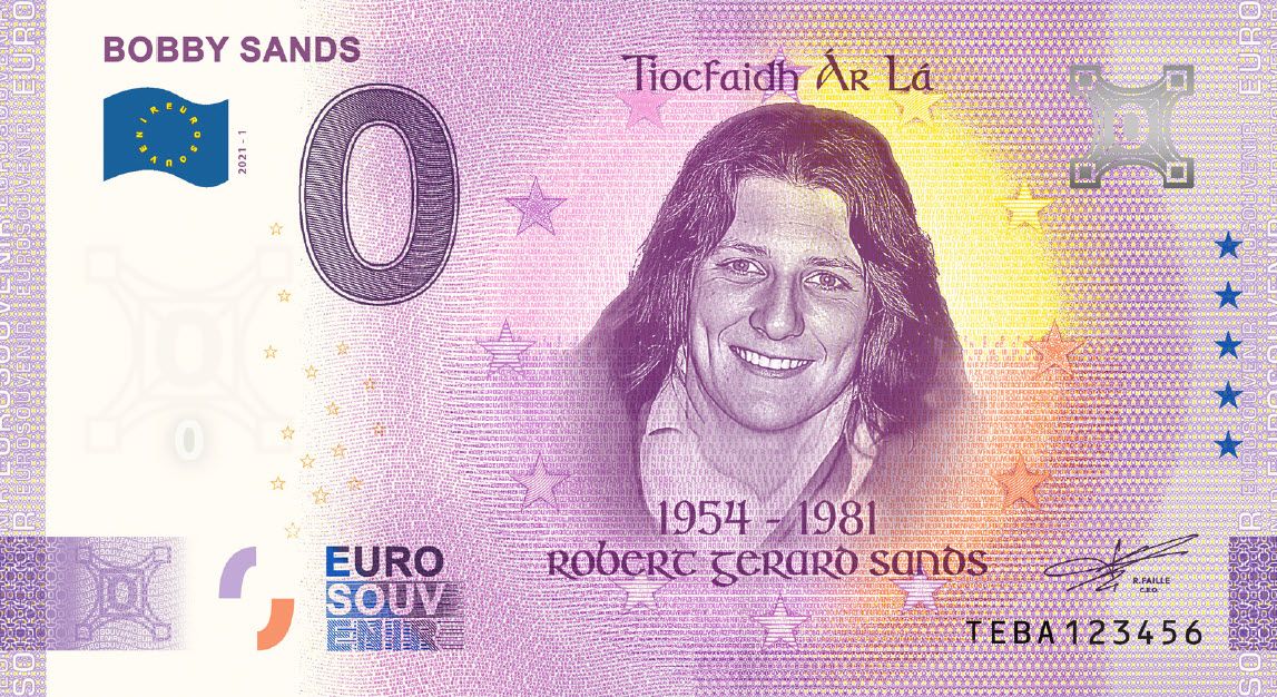 Bobby Sands Commemorative 0 Euro Note
