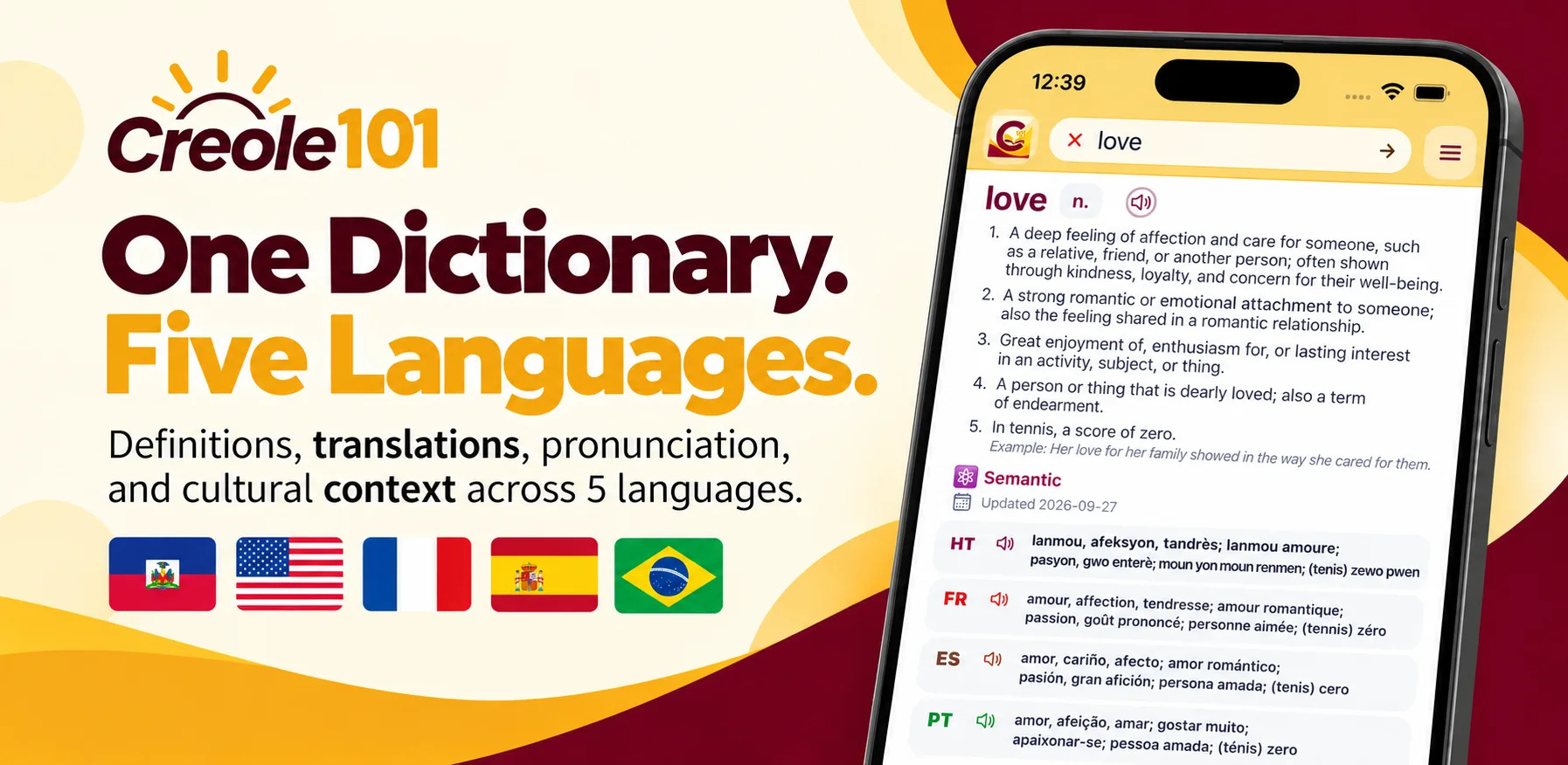 Creole101 Dictionary App
